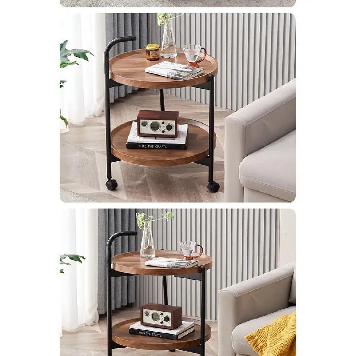 Premium Double Tier Beverage Tea Trolley Snack Cake Cart for Hotels Restaurants Mobile Serving Cart On Wheels Service Cart