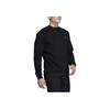 adidas Solid Color Crew Neck Long Sleeve Sweatshirt Men Tops Black HN4551
