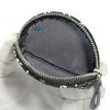 Indenya Inden Coin Purse, Deerskin Leather, Soft, Shippo Pattern, Black with Black Lacquer and White Chintz, 8801