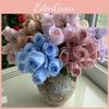 Rose Silk Realistic Buds 9 Stems Artificial Flowers Home Decor Photography Props