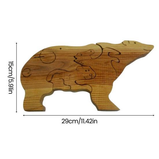 Dřevěná zvířecí puzzle ozdoba s tématikou přátelství dekorace slon medvěd pes kůň puzzle přátelství suvenýr pro přátele