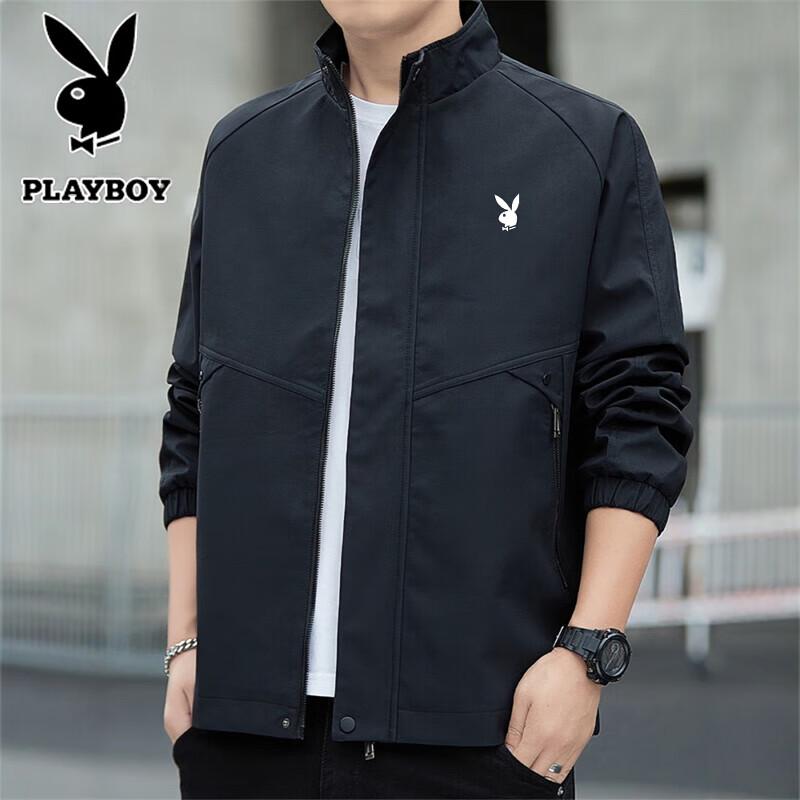 PLAYBOY Men's Stand Collar Casual Jacket