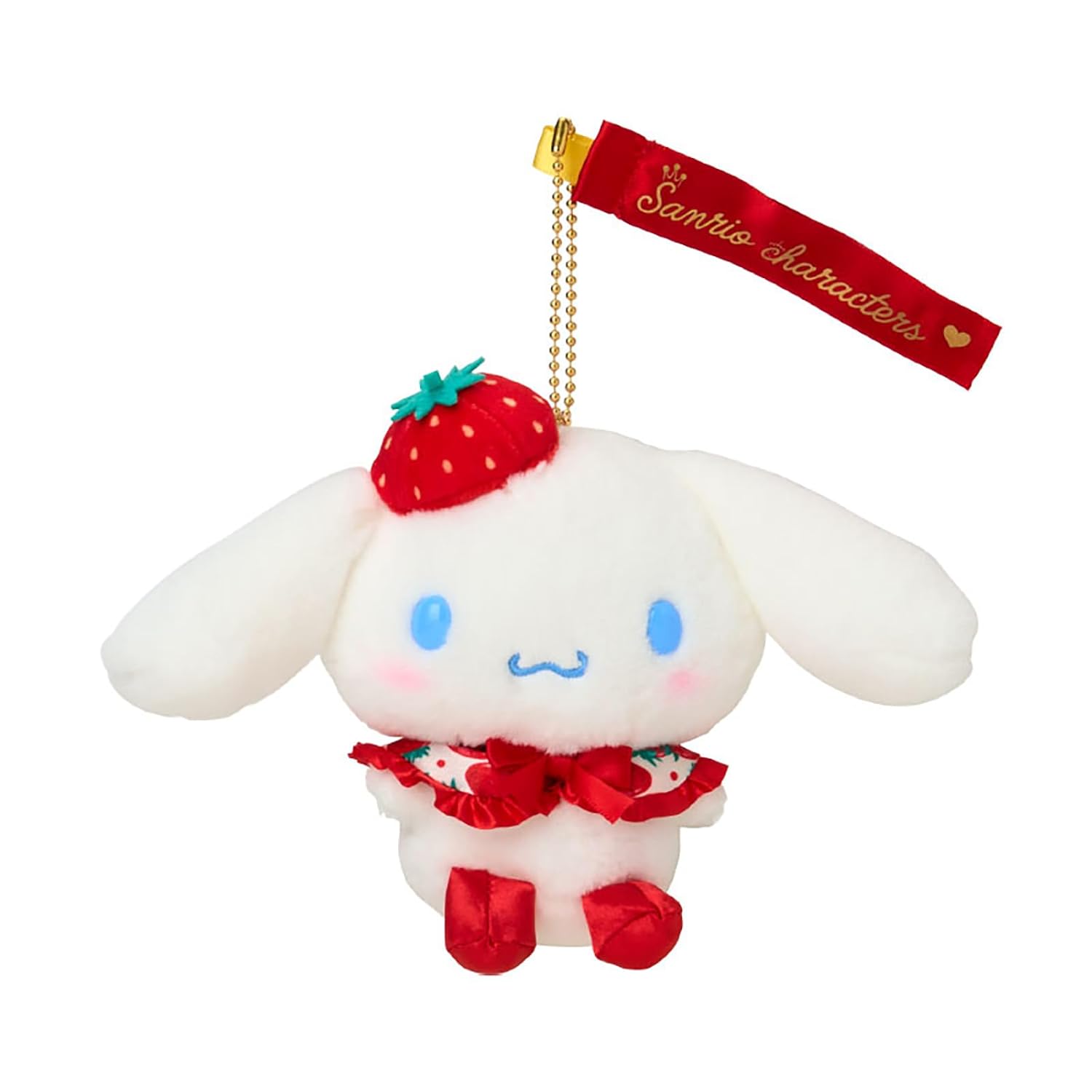 Sanrio Mascot Holder (Strawberry Newspaper 50th Anniversary) Cinnamoroll PolyesterNylonSteel Suitable ages 6 up Toy Strap 839027
