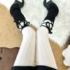 150g Autumn Winter Vertical Striped Tights Women Vintage Thermal Light Slimming Simple Versatile Pantyhose Underwear Leggings