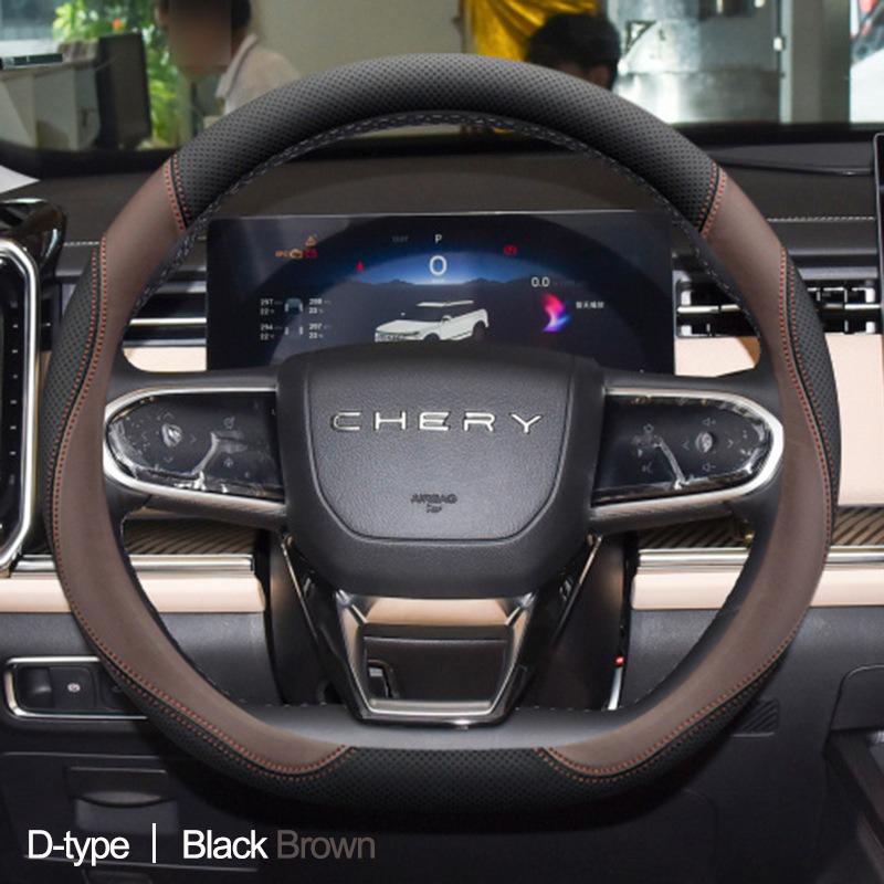 Car Auto Steering Wheel Cover Wrap for Chery Tiggo 8 7 Pro Tiggo 7Plus 8Plus D O Type Braid On Steering-Wheel