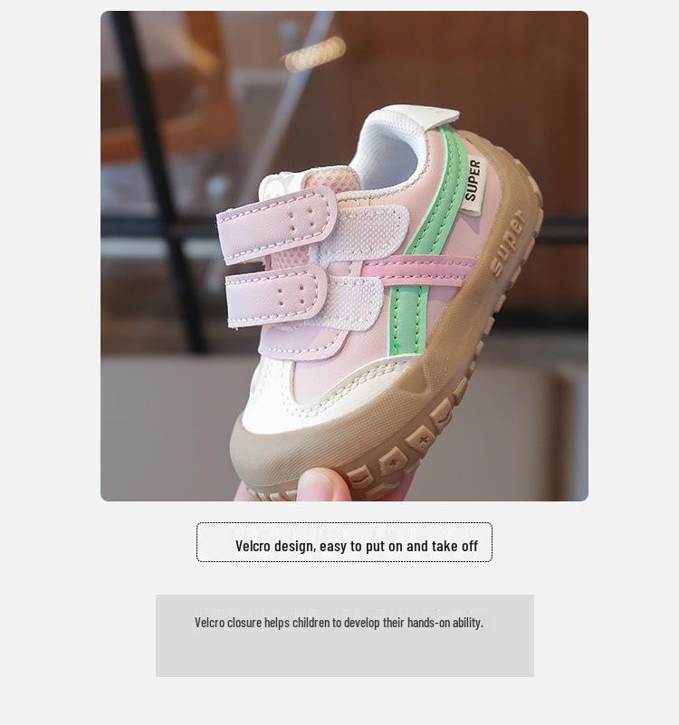 Infant & Toddler Closed-Toe Sports Shoes for Boys & Girls - Anti-Kick Casual Spring/Autumn Walking Shoes 2025.