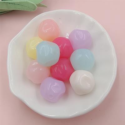 Poliedro Fatto a Mano 10pz/sacchetto Con Foro Materiali alla Moda per Perline Colore Macaron Artigianato Perline Sfuse Perlescenti Accessori per Gioielli Fai da Te Acrilico