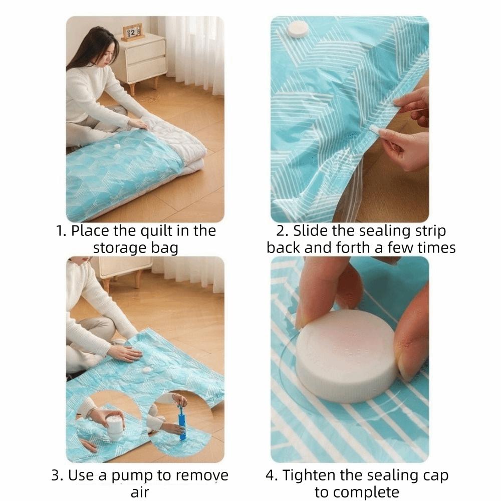 6PCS Large Capacity Vacuum Compression Bag Dust-proof Moisture-proof Clothes Moving Bag Space Saving Quilt Organizer Clothes
