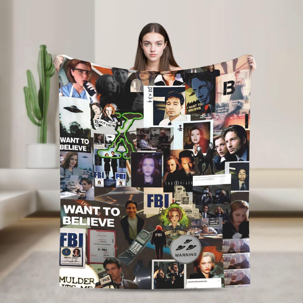 FBI Female Body Inspector Blanket Soft Warm Funny Plush Throw Blanket For Couch Bed Camping Flannel Bedspread Bed Cover