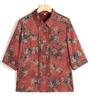 Floral Seven-Sleeve Shirt for Middle-Aged Women – Chinese Style Grandma's Spring/Summer Top