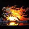 One Piece Fire Drift Ace LED Light Up GK Figure Portgas D Ace Flame Effect Statue Collectible Anime Model Ornament Toy Boy Gift