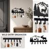 Wrought Hook Rack with Two Hooks, Key Holder for Wall, , Door Hanging , Entryway Coat Rack