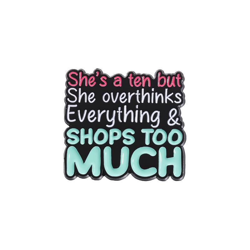 

Colorful Letter Unique Brooch Made From Durable Alloy Ideal For Outfits Fashionable QHXZ1660