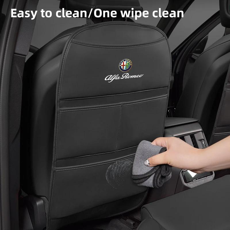 Bildekal för Alfa Romeo Bilbarnstolsrygg Anti-sparkskydd Sätesskydd Skydd Läderinredning för Alfa Romeo 4C 159 16