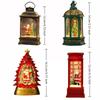 New Xmas Tree Christmas Wind Light Santa Claus Hexagonal Xmas Tree Shape Light Snow Globe Lamp Table Centerpiece