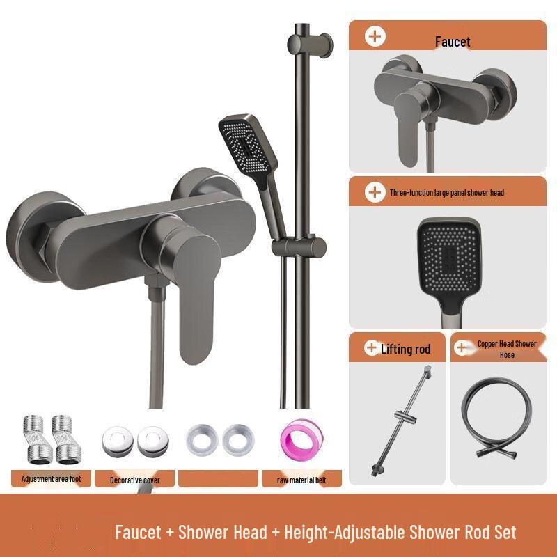 

Junshi Concealed Hot & Cold Bathroom Mixer Faucet with Shower Set