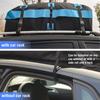 566L Waterproof Rooftop Bag Cargo Carrier with Anti-Slip Mat 6 Door Hooks Zipper Buckle Closure Universal Extra Strap Car Bag