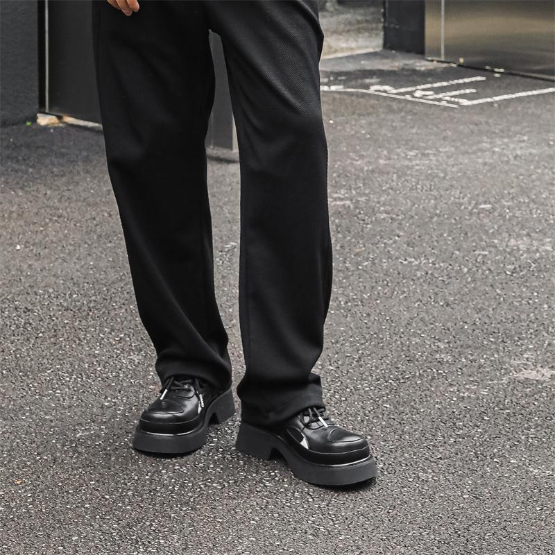 2024 new spring and autumn British style big head leather shoes men's platform height increase niche design derby shoes 60711-R