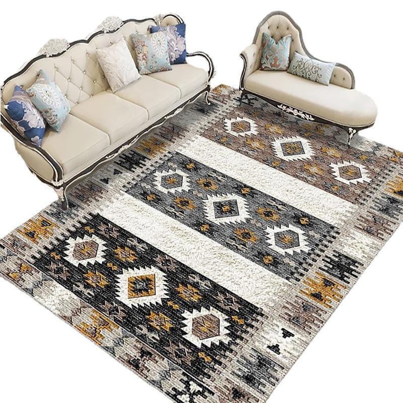 Ethnic Style Carpet Retro Persian Style Living Room Sofa Floor Mat Homestay Carpet Entrance Doormat