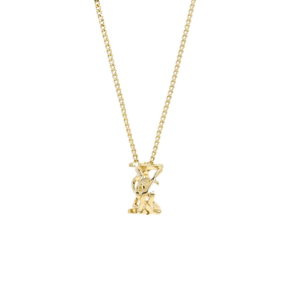 

Saint Laurent Cassandra Monogram Ring Pendant Necklace 822754 Y1500 8030 822754 Y1500 8030