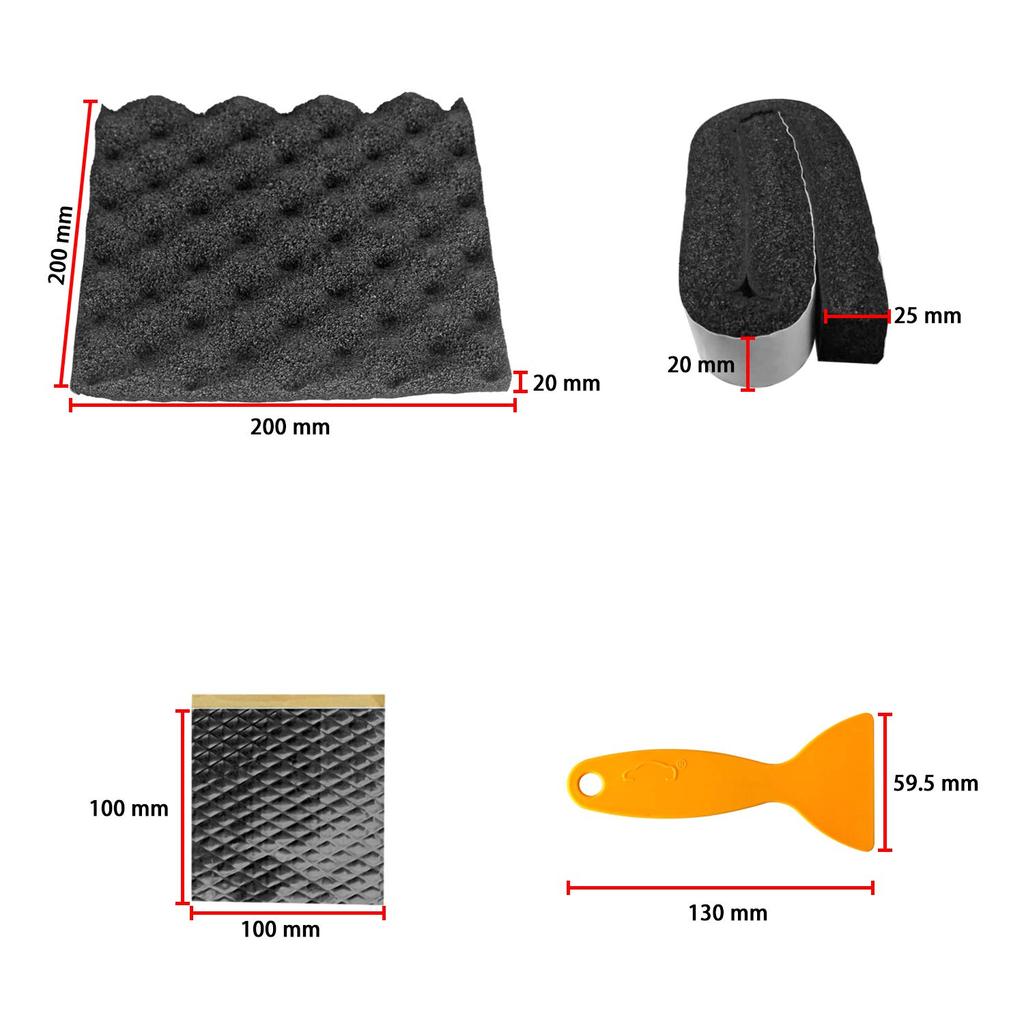 ZHUBANG Soundproofing Materials, Speaker Soundproofing Tape, Speaker Back Vibration Absorbing Material, Vibration Damping Sheet, Soundproofing Foam