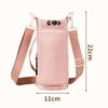 Outdoor Sports Water Bottle Bag with Adjustable Shoulder Strap and Phone Pocket Water Bottle Sleeve for Hiking Camping Gym 1E12W