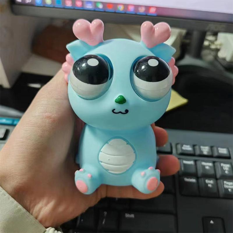 Funny Eyeball Burst Squeeze Toy Dragon Pinch Toys Kids Stress Relieving Venting Toys Fidget Toy Creative Decompression Toy