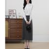 Sueeya Tuck Gathered Puff Sleeve Long Office Entrance Ceremony Women's Blouse, Top, Sleeve, Wear, Elegant, Versatile, Cute, Formal, Office, Commuting,