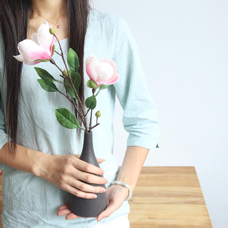 Artificial Spring Silk Flowers Magnolia Floral Wedding Arrangement Bouquet Decor