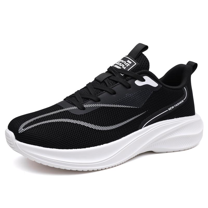 Fashion Sneakers Comfortable lightweight and casual style Leisure outdoor sports walking Black and white minimalist shoes Trendy New