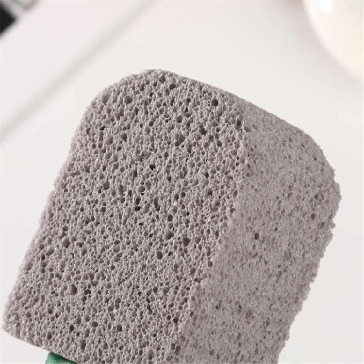 Ergonomic Pumice Scouring Brush For Toilet Bowl Sink Bathtub Glass Fiber Reinforced Head With Extended Handle
