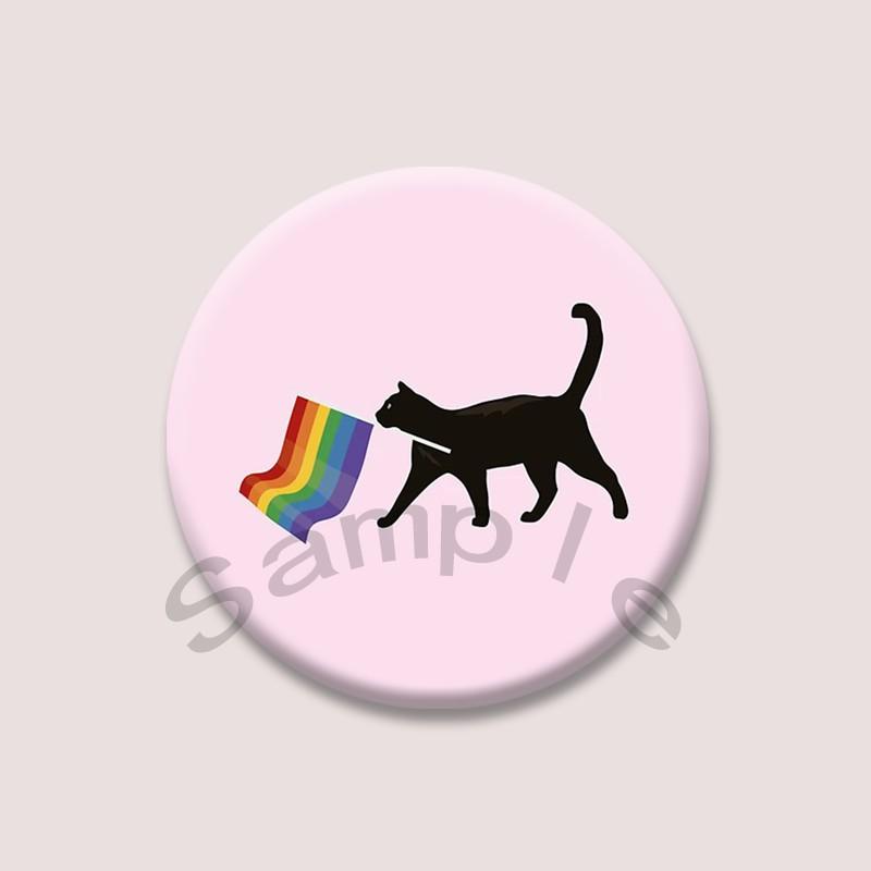 Cartoon Duck Cat with Flag Brooch Creative Funny Animal Words Lapel Pins DIY Backpack Hat Accessories Jewelry Badge for Friends