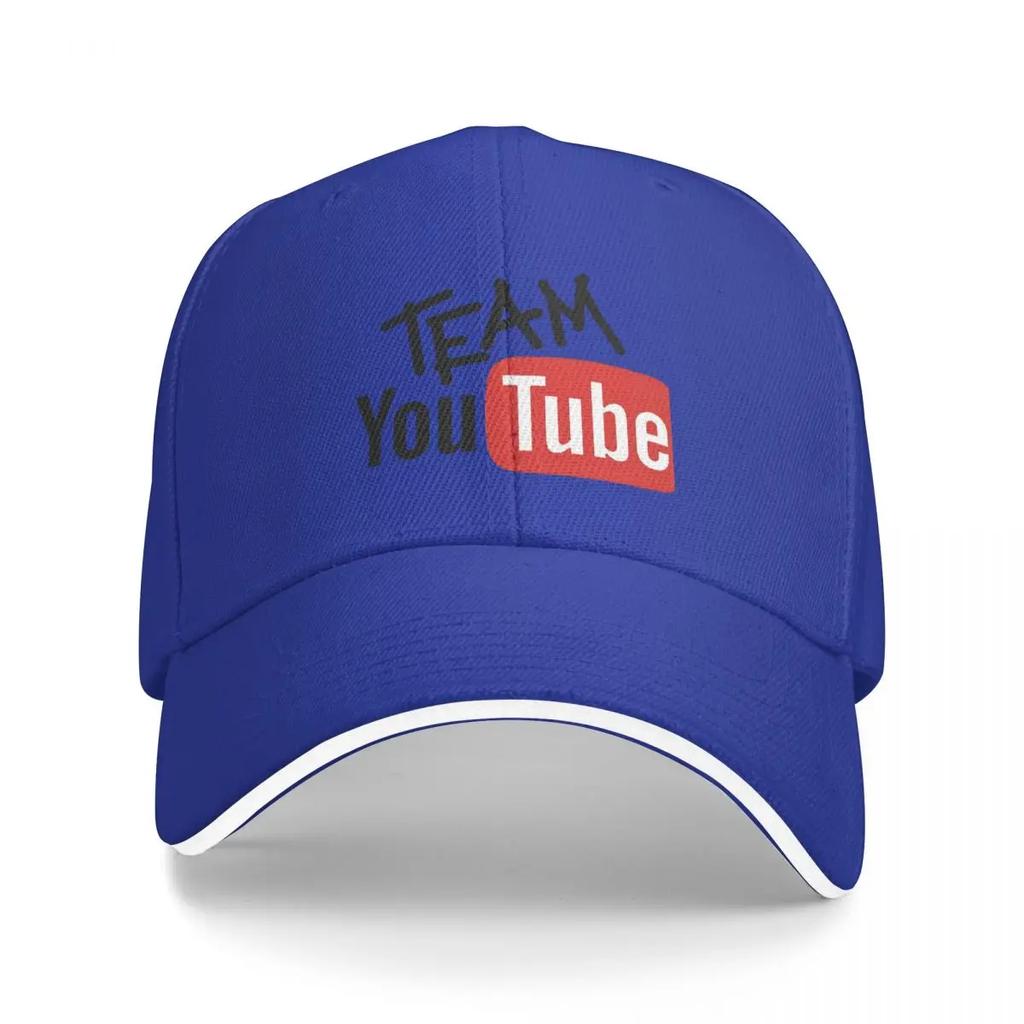 Team YouTube Cap Fashion Casual Baseball Caps Adjustable Hat Hip Hop Summer Unisex Baseball Hats Customizable Polychromatic