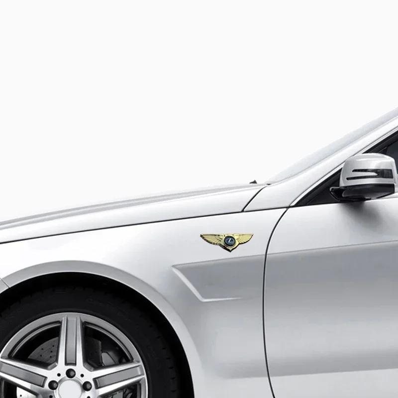 Legierung Auto Frontklappe Kühlergrill Flügelform Emblem Seitenfenster Hinten Kofferraumdeckel Aufkleber Umbau Zubehör