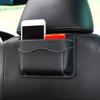 1Pc Car Accessories Seat Side Pocket Storage Box Pu Leather Pouch Phone Holder