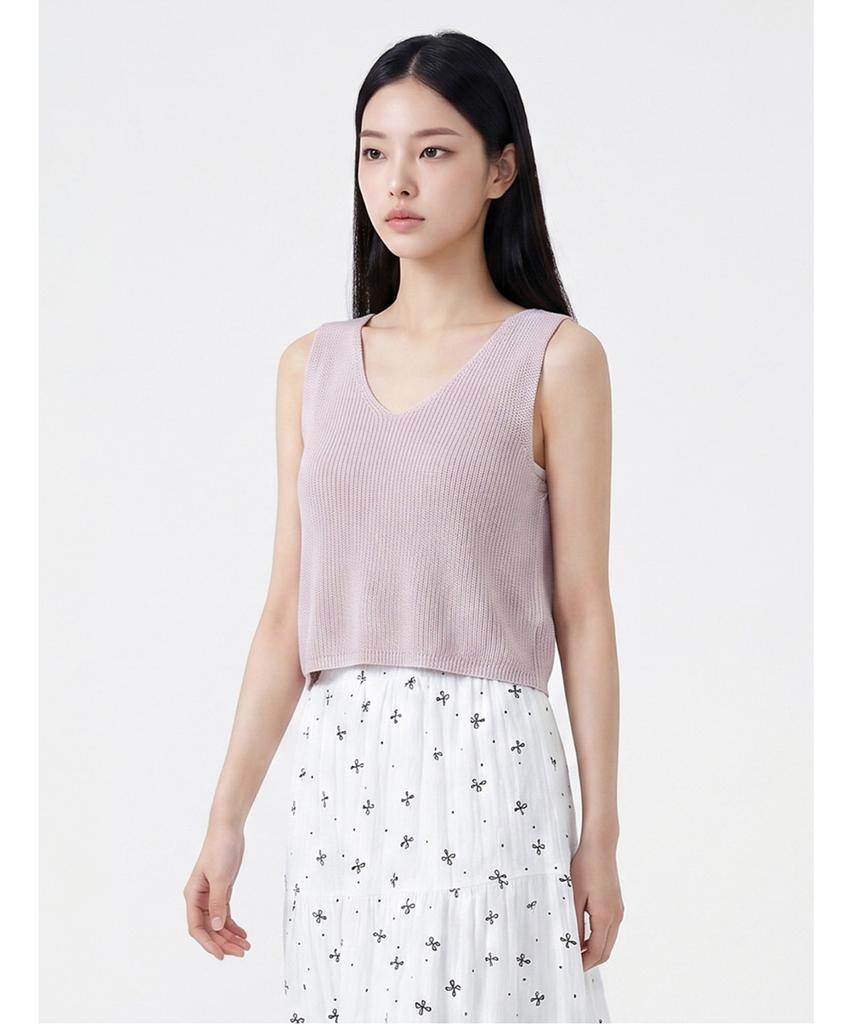 Poebeo21 Basic Round Sleeveless Knit (Ftdbnt015)
