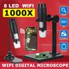 Black 1000X 8 LEDs Electronic Microscope Professional USB Digital Microscope Endoscope Zoom Camera Magnifier+ Lift Stand