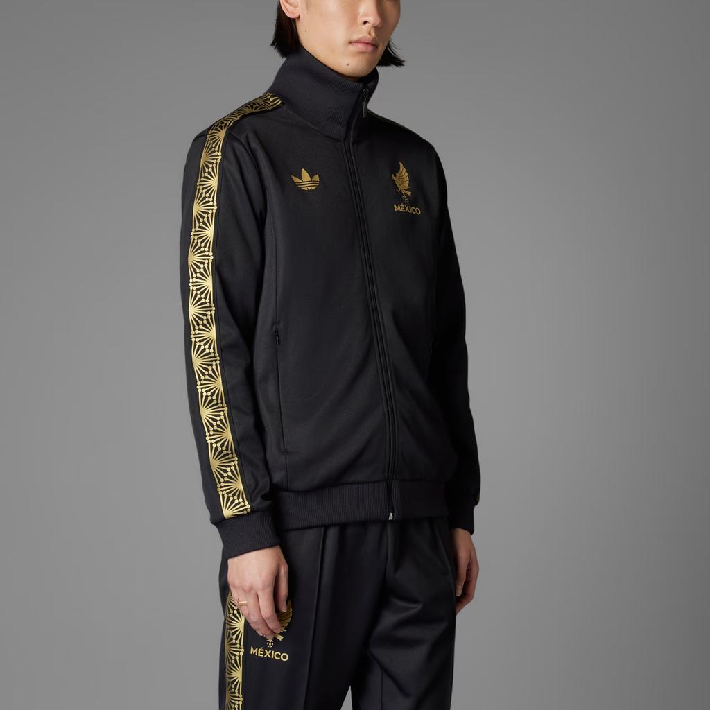 Adidas Mexico Gold Track Top Black Men Streetwear JE5335