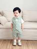 European & American Boys' Summer Three-Piece Set: T-shirt, Shorts, Vest - Children's Formal Outfit.