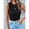 A New Summer Women's Round-neck Fashionable and Slim-fitting Striped Knitted Vest Top