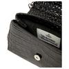 VIVIENNE WESTWOOD Silver Metal Accessories Crocodile Pattern Embossed Leather Shoulder Bag Women Shoulder Bag Black 46030001WL0098N401