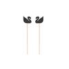 Swan Asia Exclusive Collection Iconic Swan Pierced Rose Gold Plated Crystal Earrings Women Earrings Black 5351805