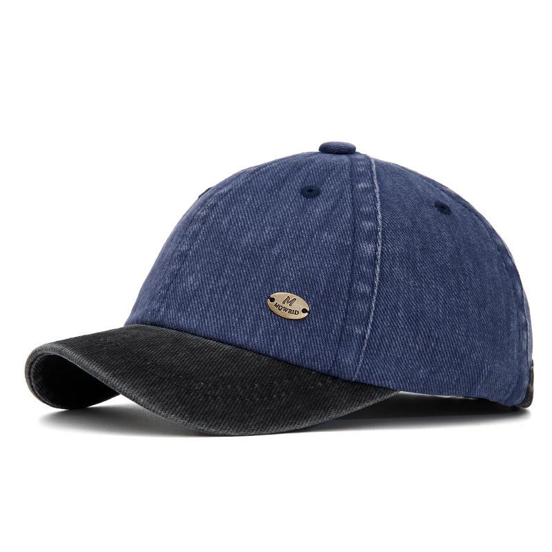 Retro Washed Distressed Short Brim Baseball Cap - Unisex Sun Protection Hat for Spring/Summer