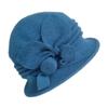 Vintage Fashion Warm Hat Elegant Flowers Decoration Girl's Cap Wool