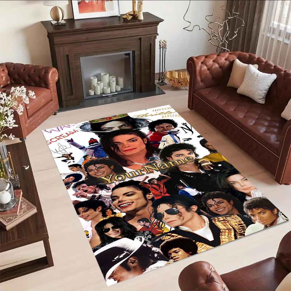 Michael Jackson 36 Personalized Text Carpet Suitable for Foyer Decorate Room Game Room Dining Room Anti-slip Rug Decorate Offices