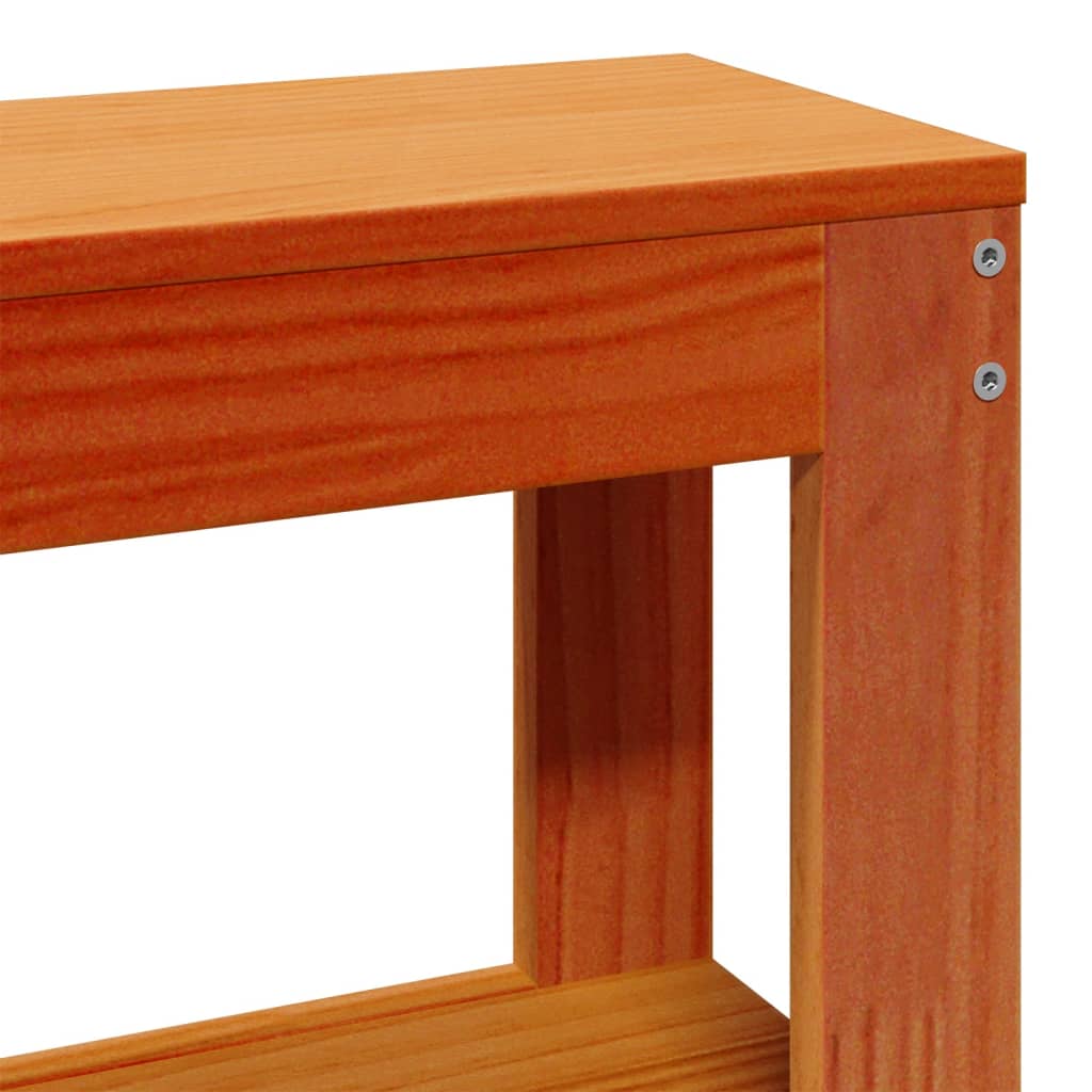 Solid Wood Bed without Mattress Wax Brown 75 x 190 cm Pine Wood