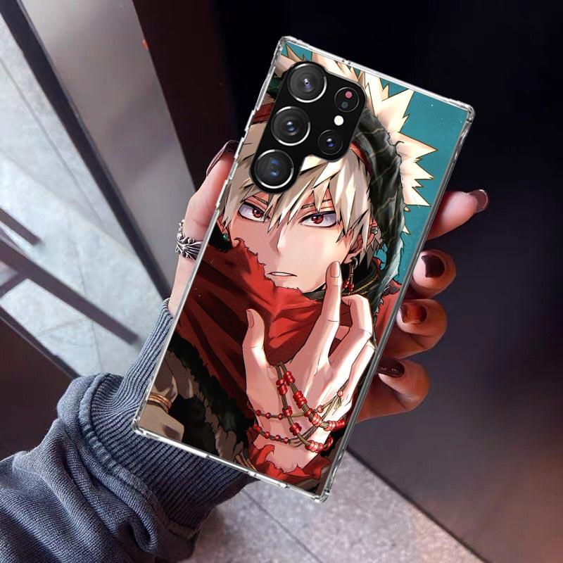 Bakugou Katsuki MHA My Hero Phone Case For Samsung Galaxy S26 S25 Edge S24 S23 Ultra S22 Plus S21 S20 FE Soft TPU Back Cover Fun