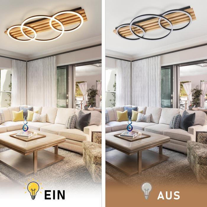 Plafonnier LED - NETTLIFE - 70 cm - 3 anneaux - Dimmable - 46W