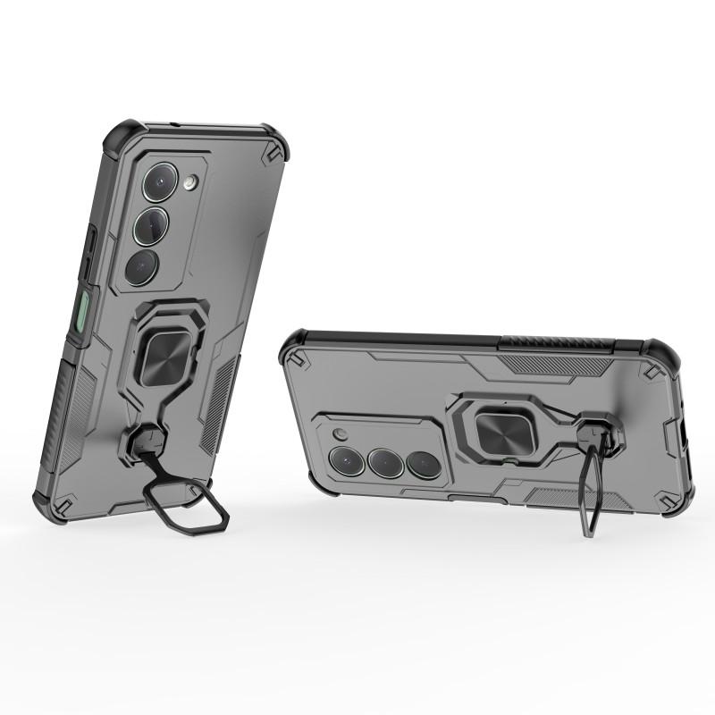 Pour Xiaomi Redmi 15 5G (Global) (169 mm) Coque de téléphone WANLONFENG PC TPU Coque arrière Béquille avec Verre Trempé