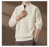 Autumn Half-Zip Collar Knit Sweater Pullover